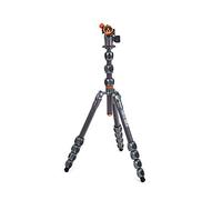 3 Legged Thing Albert Kit 2.0 - Treppiede da viaggio compatto in fibra di carbonio, con testa a sfera AirHed Pro, colore: Grigio ardesia metallizzata