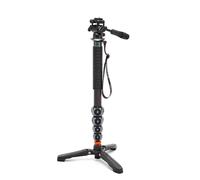 3 Legged Thing Legends Alana Monopiede Metallic Slate Grigio Kit con stabilizzatore a piede DOCZ2 e AH Trinity Darkness, nero opaco