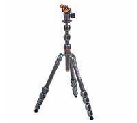 3 Legged Thing Albert Kit 2.0 - Treppiede da viaggio compatto in fibra di carbonio, con testa a sfera AirHed Pro, colore: Grigio ardesia metallizzata