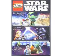 3 Lego Movie Collection DVD Star Wars The Padawan Menace, The Empire Strikes Out and The Yoda Chronicles