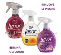 3 LENOR SPRAY RIMUOVE PIEGHE SENZA STIRARE ELIMINA ODORI PROFUMATORE PER TESSUTI