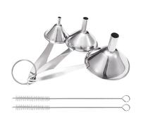 3 lenti a mano in acciaio inox, 2 spazzole per la pulizia, scintille per la cucina, piccole scintille per bottiglie o contenitori, divertenti per bottiglie di riempimento e bottiglie di vino