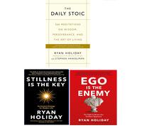3 Libri Set Daily Stoic, Stillness Is The Key, Ego Is The Enemy (Inglese)