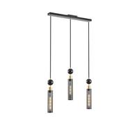 3-Light Pendant Chandelier, Adjustable Hanging Lights with Cylindrical Mesh Shades, for Dining Room, Kitchen Island