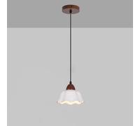 3 Lighting Milk Glass Mid Century Hanging Lamp Vintage Ceramic Flower Pendant Light Fixture Farmhouse Chandelier for Dining Room Kitchen Island Bedroom Stairwell Staircase