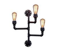 3- Lights Iron Rust Water Pipe Wall ?lamp Steam Punk Loft Industrial Retro wall? light 27 Sconces Lights Bar Restaurant Edison Bulb Vintage Wall lantern Modern Chandelier