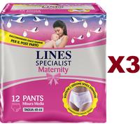 3 LINES SPECIALIST MATERNITY 12 PANTS TAGLIA 40-44 PER PERDITE SOSTIENE L'ADDOME