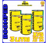 3 LITRI Bardahl Bardhal Technos 5W40 XVS A3 B4 Olio Motore Auto Sintetico 03BD67