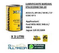 3 LITRI BARDAHL XTA 5W20 POLARPLUS OLIO AUTO C5 ECO948 API SN ILSAC FORD JAGUAR