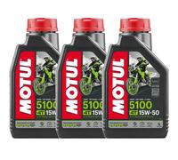 3 LITRI LT OLIO MOTO MOTORE MOTUL 5100 15W-50 15W50 TECHNOSYNTHESE ESTER 4T