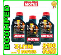 3 LITRI Motul 8100 Eco-Clean 0W30 Olio Motore Sintetico ACEA C2 API SP-RC 03MO54