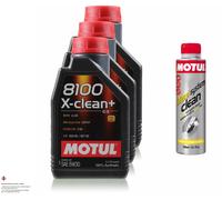 3 Litri MOTUL 8100 X-Clean+ 5W-30 Olio Motore 300ml Diesel System Clean
