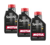 3 Litri MOTUL SPECIFIC 0101 10W50 Olio Motore Sintetico per Abarth 1.4 TJet