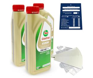 3 Litri Olio Motore castrol edge Professionale A3/B43 0W40 15AF5F Set