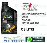 3 LITRI OLIO MOTORE ORIGINALE SELENIA WR FORWARD 0W20 ACEA C5 FIAT 955535-DSX