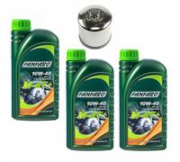 3 Litri Olio Motore Set 10W40 Filtro KN138C per Suzuki Lt-A 400 Lt-F Lta Ltf 500