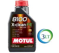 3 LITRI OLIO MOTUL 8100 X-CLEAN FE 5W30 100% SINTETICO