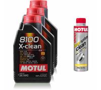 3 Litri Originale MOTUL 8100 X-Clean 5W-40 Olio Motore 300ml Diesel System Clean
