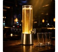 3 Litri Torre Birra Luminosa Effetto Scenico Spillatore 3 Litri Grande Capacità