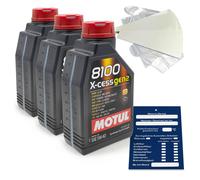 3 Litro MOTUL 8100 x-Cess gen2 5W40 Olio MB 229.5 226.5 A3 B4 Api Sp A40 Set