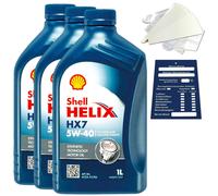 3 Litro Originale Shell Helix HX7 5W40 Olio MB229.3 Api Sp Acea A3/B4 Fiat Set