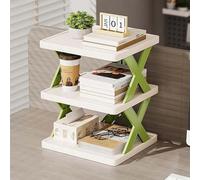 3 Livelli Scaffale Portaoggetti Scrivania, Libreria Scrivania Aperta, Espositore Angolare Multifunzionale Riporre Oggetti, Per Scrivania Del Computer, Organizer Tavolo Per Trucco(Light Green)