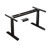 3 Livelli Telaio Della Scrivania Elettrica Regolabile In Altezza Motore Singolo Acciaio 2 Gambe Quadrate Standing Desk Frame Con Display LCD Digitale Reset Con Un Solo Pulsante(Black,115x48x72-117cm)