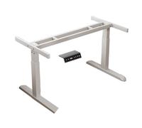3 Livelli Telaio Della Scrivania Elettrica Regolabile In Altezza Motore Singolo Acciaio 2 Gambe Quadrate Standing Desk Frame Con Display LCD Digitale Reset Con Un Solo Pulsante(White,115x48x72-117cm)