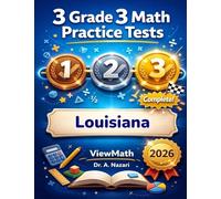 3 Louisiana LEAP 2025 Grade 3 Math Practice Tests: Full-Length Test Prep with Detailed Answer Explanations