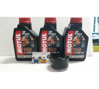 3 LT KIT TAGLIANDO FILTRO OLIO MOTUL 7100 10W40 HONDA CB CBR RFR VFR NTV 400