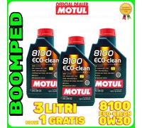 3 LT MOTUL 8100 ECO-CLEAN 0w30 olio motore auto BENZINA DIESEL C2 SP-RC 03MO54