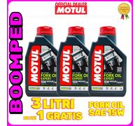 3 LT OLIO FORCELLA MOTO MOTUL FORK OIL EXPERT 15W MEDIA DUREZZA SCOOTER 03MO04