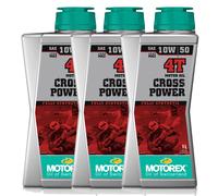3 LT OLIO MOTORE CROSS POWER 10W50 SYNTHETIC MOTOREX OFF ROAD DA COMPETIZIONE
