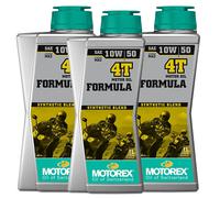 3 LT OLIO MOTORE MOTOREX FORMULA 10W50 SYNTHETIC BLEND MOTO 4 TEMPI