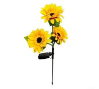 3 luci a forma di tulipano a forma di fiore a energia solare, con paletto a LED per decorazione da giardino e paesaggio