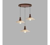 3 luci di Vetro Cucina Isola in Legno Rustico Fiore Apparecchiatura grappolo Custer Lampada a Sospensione lampadario Le Scale per Camera da Letto