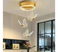 3 luci, lampade a sospensione a farfalla a LED, lampadario per la cameretta dei bambini, lampada a sospensione sopra il lavandino con isola della cucina, lampade a sospensione di lusso per camera da l