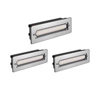 3 luci LED per scale/apparecchio da incasso per interni ed esterni in acciaio [EEK: E]