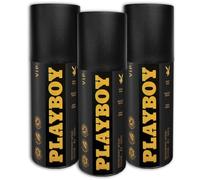 3 Lui Pacco Playboy Uomo Vip Deodorante Spray 3 X 150 ML