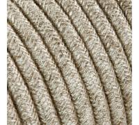 3 m cavo tessile rotondo 2 x 0,75 mm² beige Beige