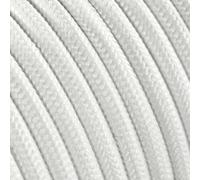 3 m cavo tessile rotondo 2 x 0,75 mm² bianco Bianco