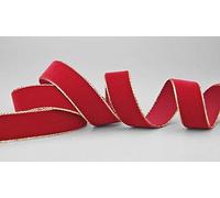 3 m x 22 mm nastro di velluto 644G rosso scuro oro velluto con bordo dorato velluto velluto velluto nastro nastro regalo elegante confezione regalo decorazione Natale nastro cucito