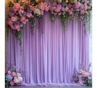 3 m x 3 m senza pieghe Lavanda Sfondo Tenda Panelli, Poliestere Fotografia Sfondo drappeggi, Matrimonio Party Home Decoration Supplies