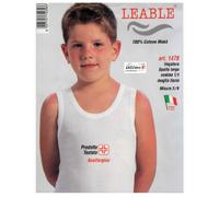 3 MAGLIA CANOTTA BAMBINO LEABLE 1478/90 BIMBO SPALLA LARGA COTONE DI MAKO'