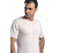 3 maglia mezza manica da uomo girocollo MISTO LANA vergine LEABLE 416 melange