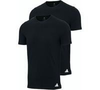 3 maglia mezza manica da uomo raga ADIDAS 100% cotone girocollo e V bianco nero