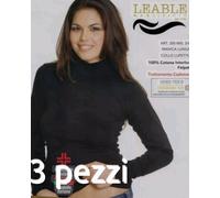 3 Maglie donna Lupetto caldo cotone Leable art 350 100% Cotone Felpato