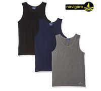 3 Maglie Intime Canotte Uomo Navigare Cotone Bielastico Spalla Larga. Art.572