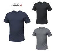 3 Pezzi Maglia Coveri Uomo Girocollo mezza manica ET1100 in Cotone Pettinato