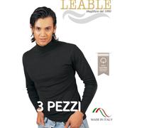 3 Maglie Uomo Lupetto caldo cotone Leable art 349 100% Cotone Felpato